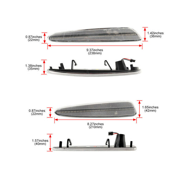 2005-2013 C6 Corvette Clear Lens G3 Laser LED Side Markers – Vette