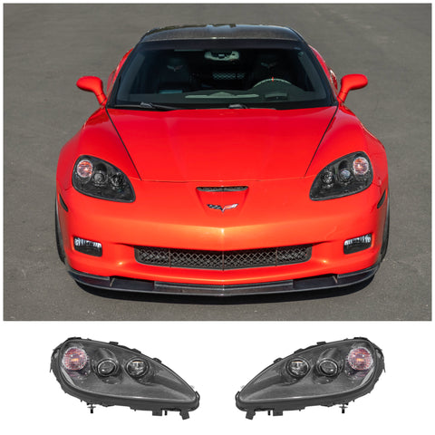 2005 - 2013 C6 Corvette EOS OE-Style Headlights (Carbon Fiber or Painted)