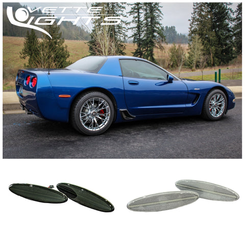 リッドキラキラ 1997-2004 C5 Corvette RGB Laser LED Rear Markers (Color Changing