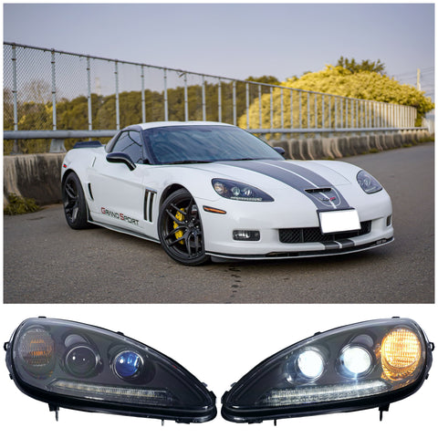 2005 - 2013 C6 Co+ Classic-Style LED Headlights