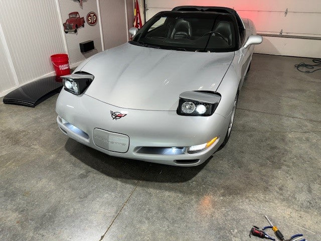 Super Bright LED Fog Light Bulbs Kit For 1997-2004 C5 Corvette - 2x H27W/1 (880), 6000K White