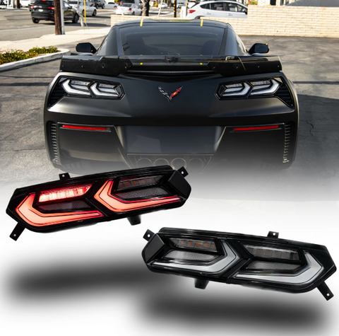 2014 - 2019 C7 Corvette Umbra LED Tail Lights (Clear Lens)