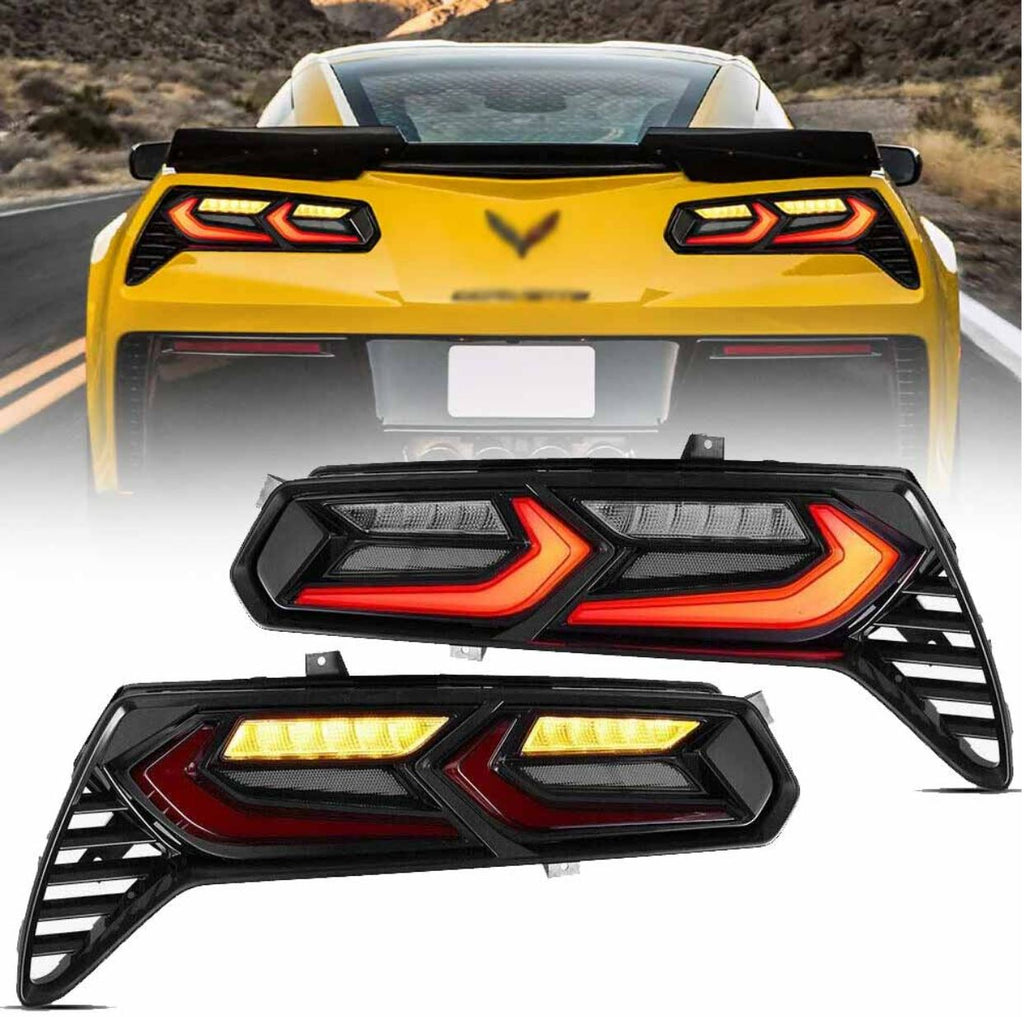 20142019 C7 Corvette VLAND C8Style LED Tail Lights Vette Lights