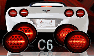 2005 - 2013 C6 Corvette Max Red LED Tail Lights (Set)