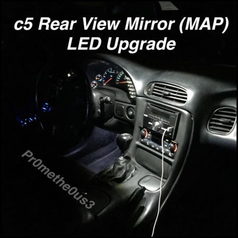 1997-2004 c5 Corvette Interior Rear View Mirror (MAP) LED Lights