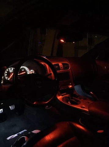 2005-2013 C6 Corvette Interior Red LED Plug-N-Play Upgrade Kit