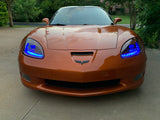 2005-2013 C6 Corvette Morimoto C7-Style XB LED Headlights Dynamic RGBW DRL Boards [Smartphone App Controlled]