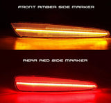 2005-2013 C6 Corvette Stealth Lens Laser LED Side Markers (amber/red lenses)